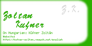 zoltan kufner business card
